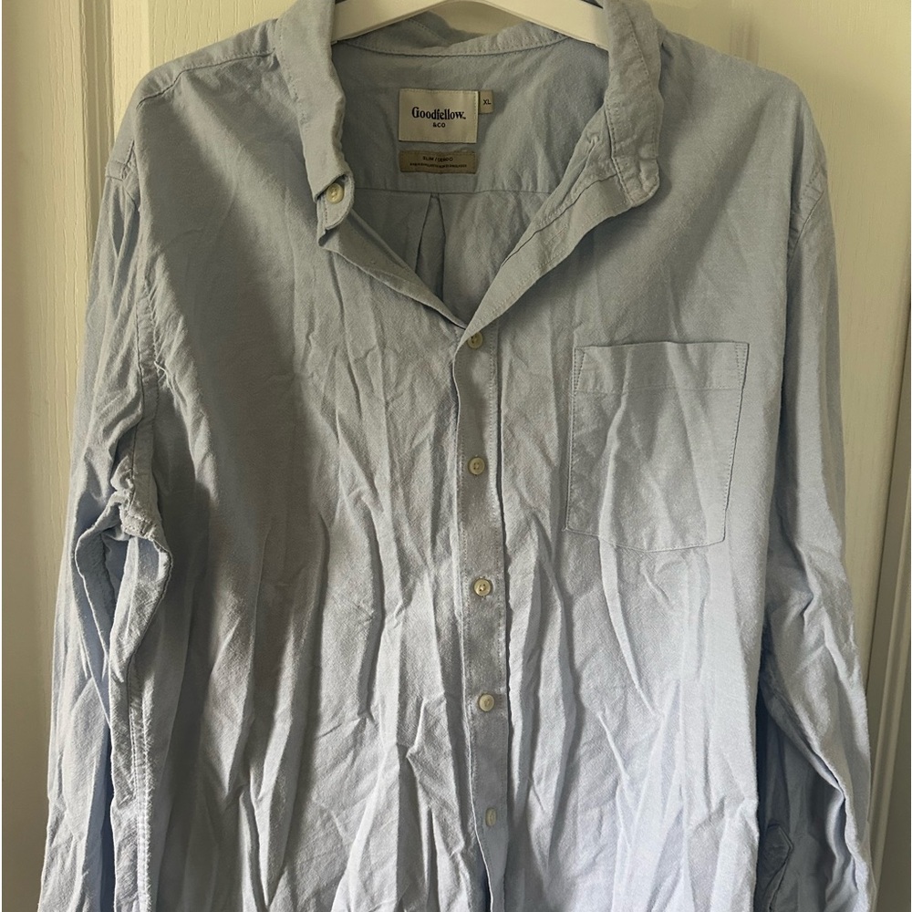 Good Fellow Blue Dress Shirt Slim